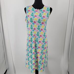 5 More Minutes Night Gown Womens Small Palm Tree Print Soft Tank Sleep Dress